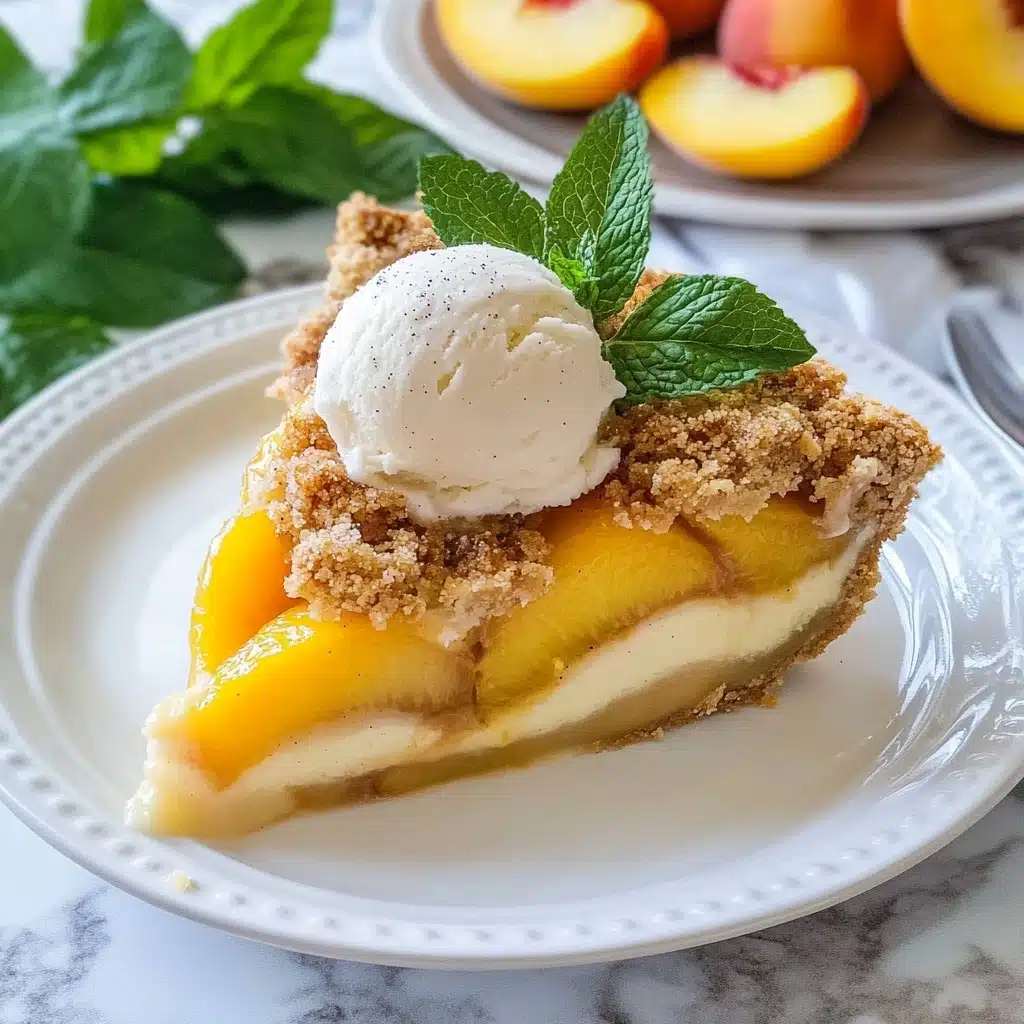Creamy Peach Pie Recipe - Recipe Image