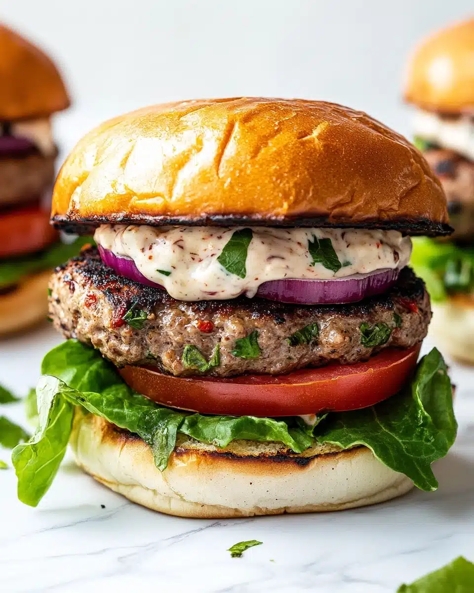 Really Good Spinach Feta Turkey Burgers Recipe