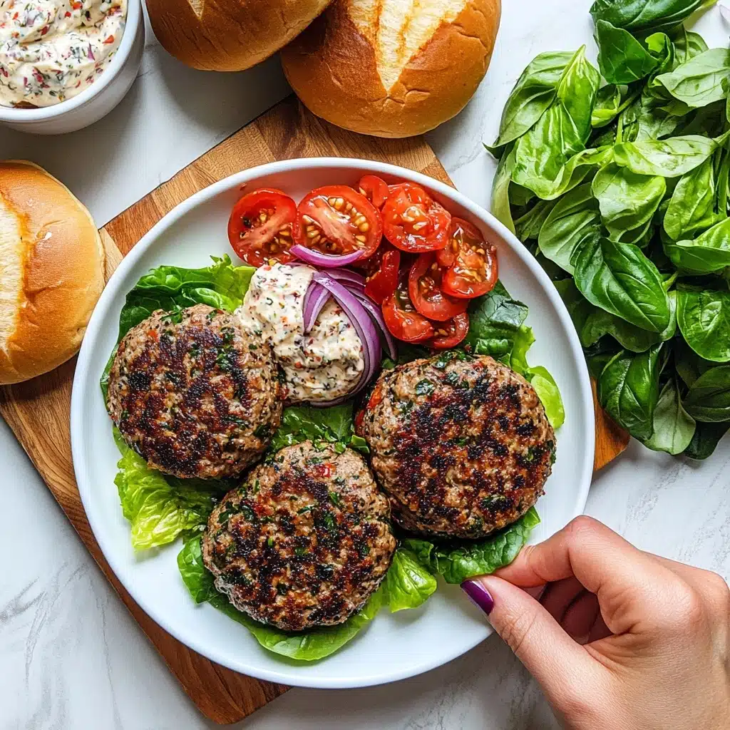 Really Good Spinach Feta Turkey Burgers Recipe - Recipe Image