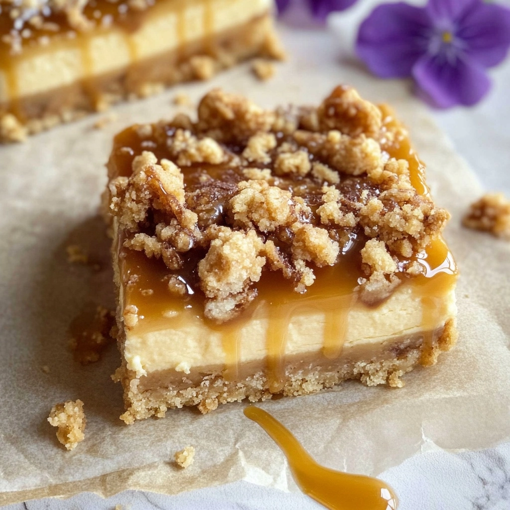 Caramel Apple Cheesecake Bars Recipe - Recipe Image