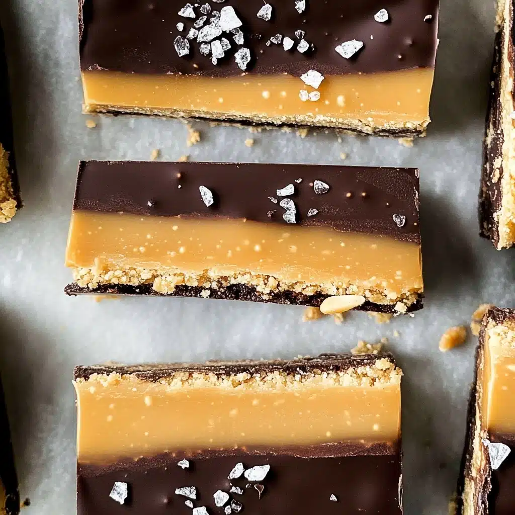 Chocolate Peanut Butter Bars (Homemade Snickers) Recipe - Recipe Image