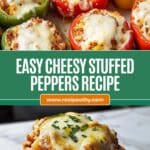 Cheesy Beef and Rice Stuffed Peppers Recipe