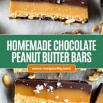 Chocolate Peanut Butter Bars (Homemade Snickers) Recipe