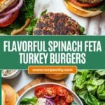 Really Good Spinach Feta Turkey Burgers Recipe