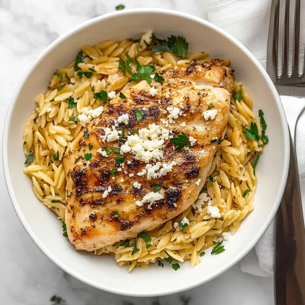 One Pot Lemon Pepper Chicken with Orzo Recipe - Recipe Image