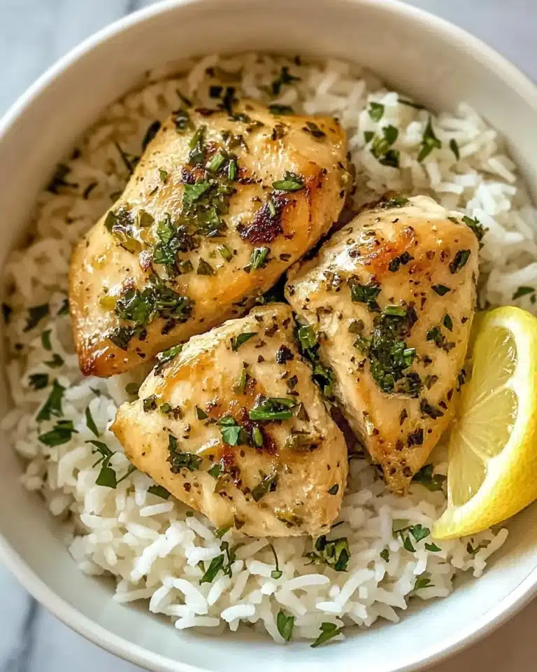 Slow Cooker Lemon Herb Chicken and Rice Recipe