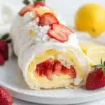 Strawberry Lemon Angel Food Cake Roll Recipe