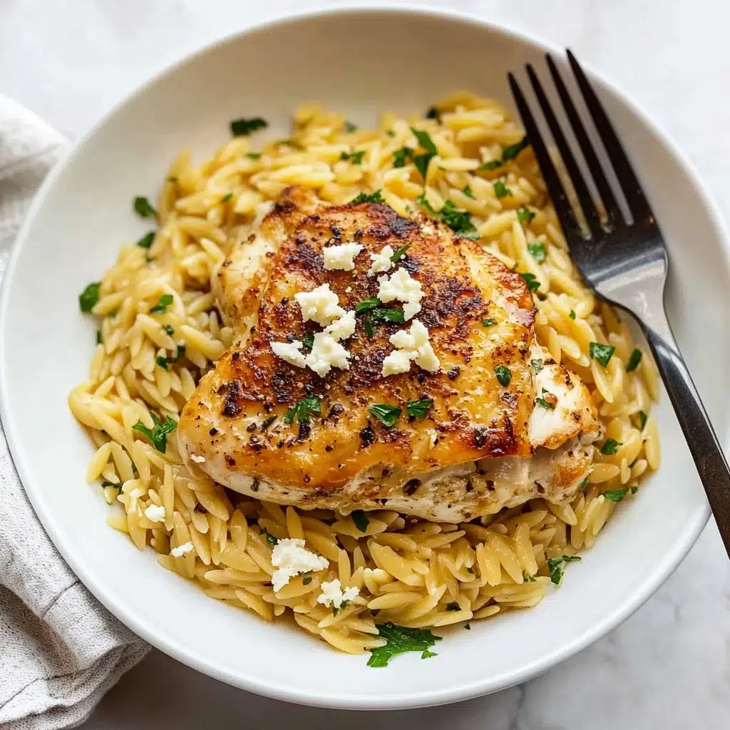 One Pot Lemon Pepper Chicken with Orzo Recipe - Recipe Image