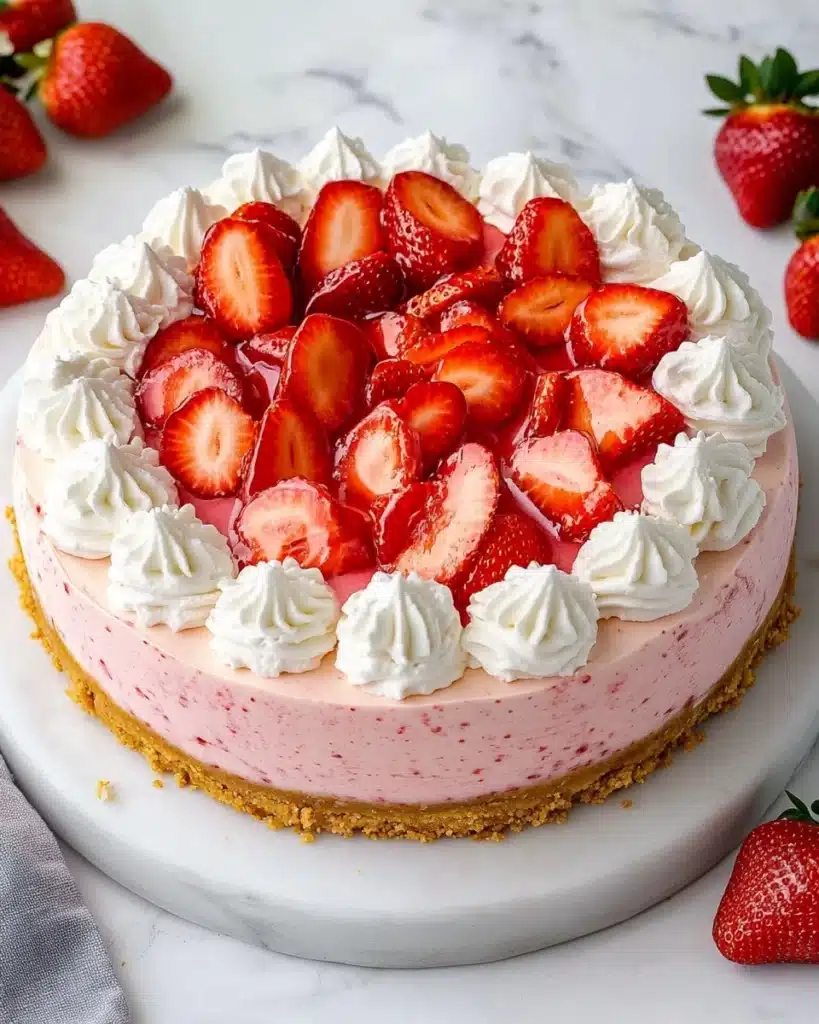 No Bake Strawberry Cheesecake Recipe