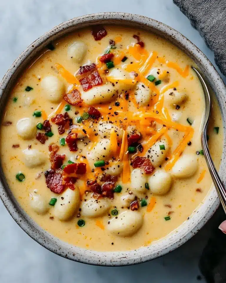 Bacon Cheddar Gnocchi Soup Recipe