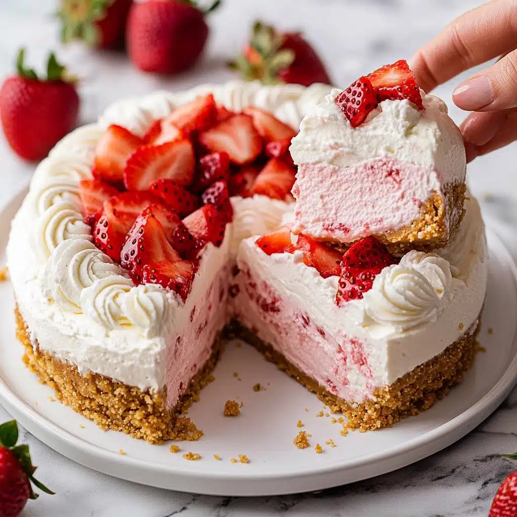 No Bake Strawberry Cheesecake Recipe - Recipe Image