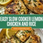 Slow Cooker Lemon Herb Chicken and Rice Recipe