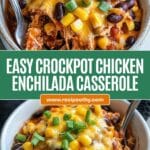 Crockpot Chicken Enchilada Casserole Recipe