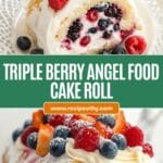 Triple Berry Angel Food Cake Roll Recipe