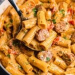One Pot Creamy Cajun Sausage Pasta Recipe