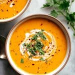 Creamy Roasted Butternut Squash and Sweet Potato Soup with Coconut Milk Recipe