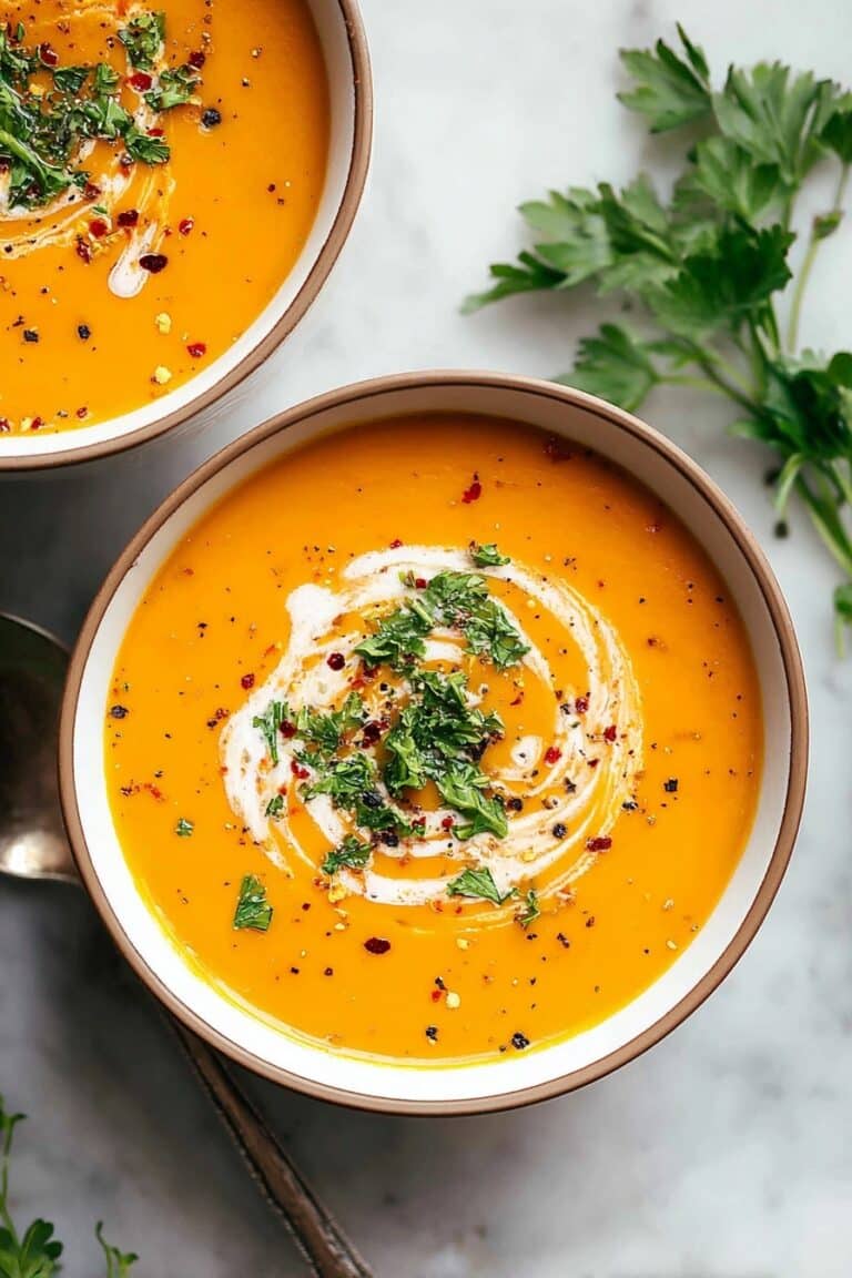 Creamy Roasted Butternut Squash and Sweet Potato Soup with Coconut Milk Recipe