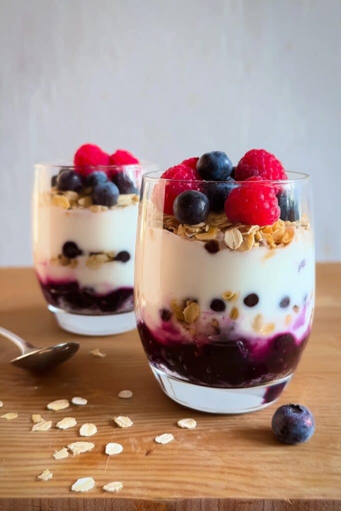 Beautiful Berry Patriotic Vegan Yogurt Parfait – 5 Minute Recipe