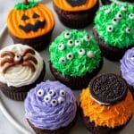 Halloween Cupcake Collection: Spider, Witch, Pumpkin, Monster, and Mickey Themed Decorated Cupcakes Recipe