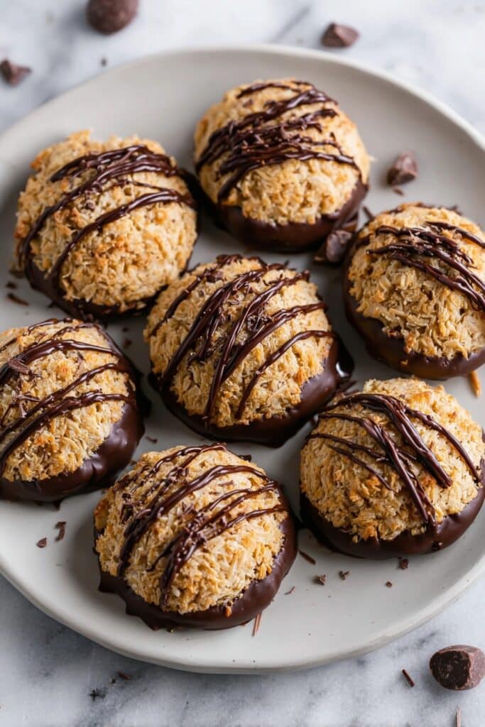 Vegan Chocolate Dipped Pumpkin Macaroons (Gluten-Free) Recipe