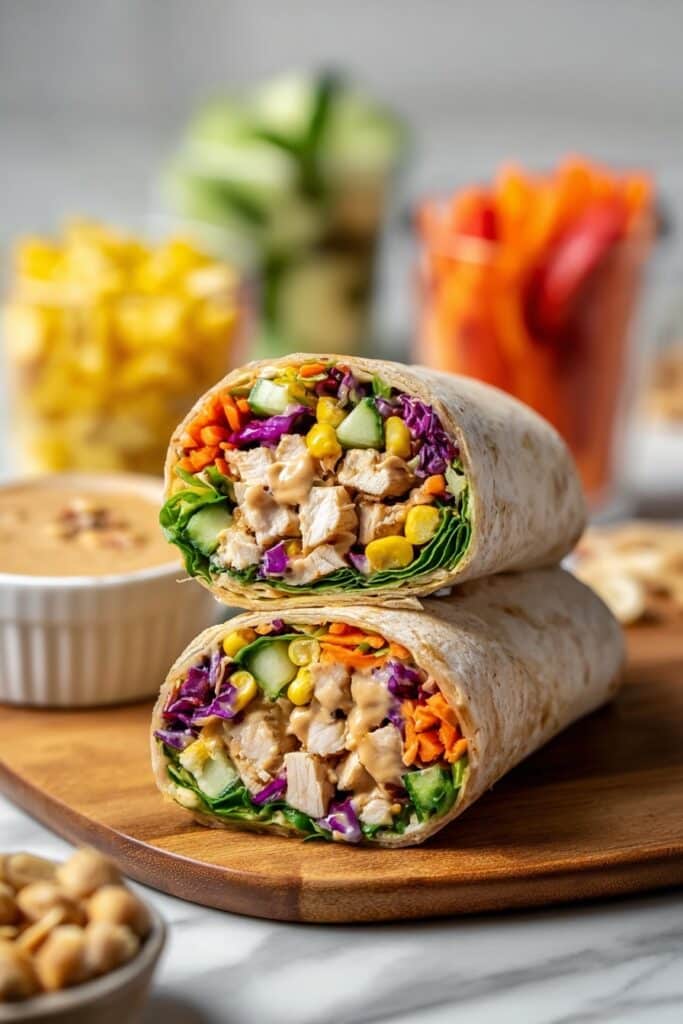 Thai Peanut Chicken Wraps Recipe