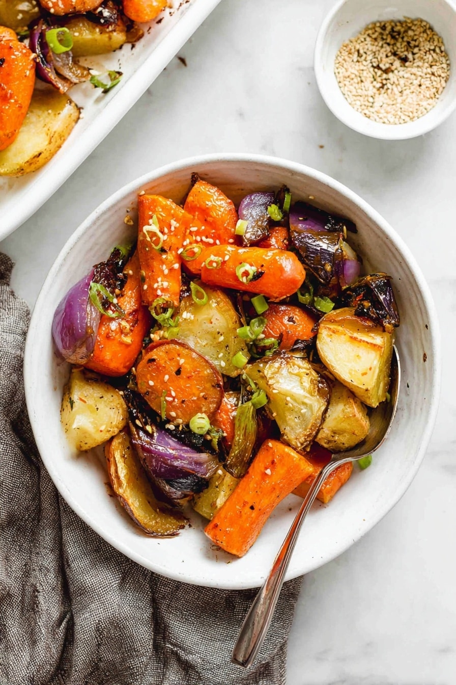 Miso Glazed Roasted Root Vegetables Recipe