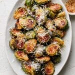 Garlic Parmesan Roasted Brussels Sprouts Recipe