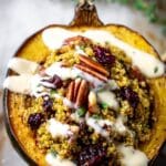 Cranberry Pecan Quinoa Stuffed Acorn Squash Recipe