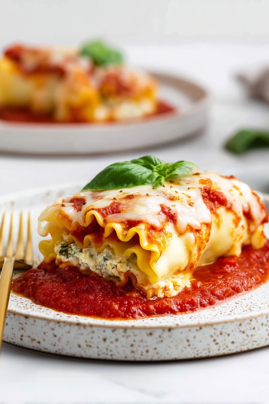Lasagna Roll-Ups with Kale, Ricotta, and Mozzarella Recipe
