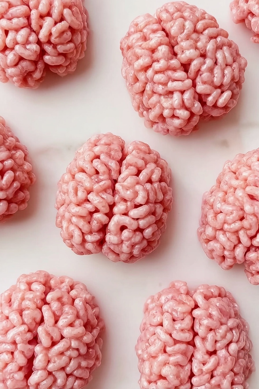 Marshmallow Rice Krispies Halloween Brains Recipe
