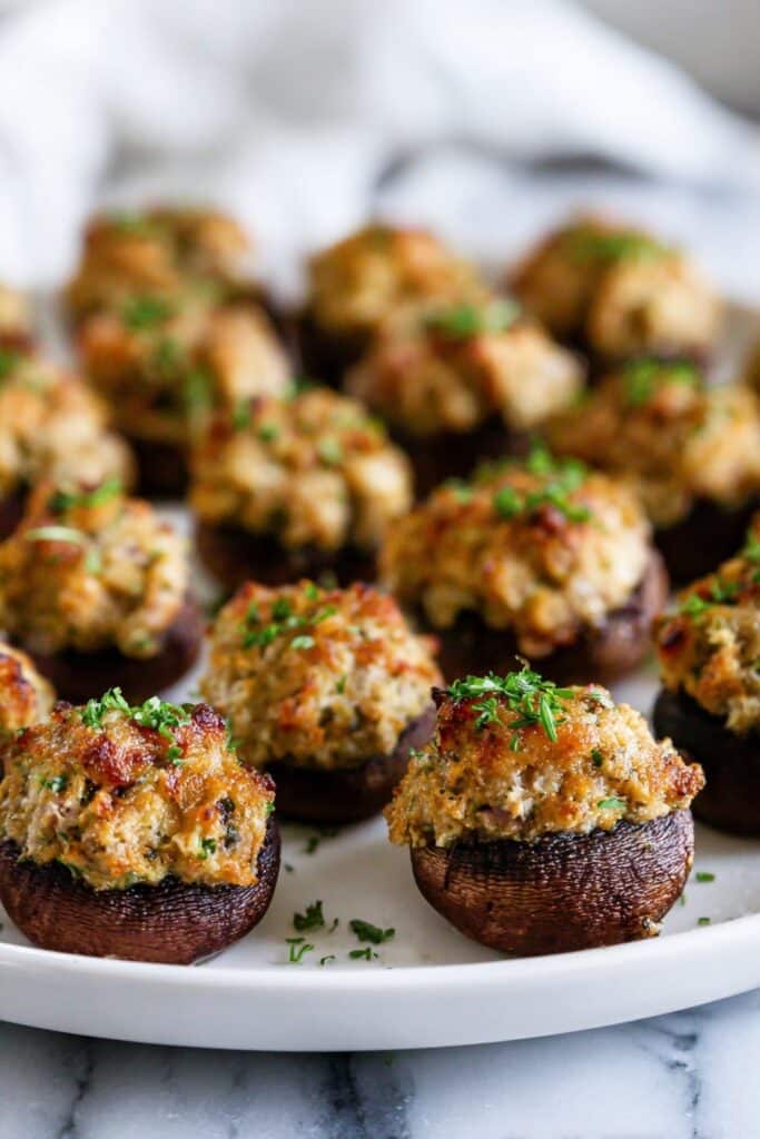 Cheesy Sausage-Stuffed Mushrooms Recipe