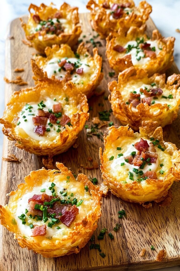 Tater Tot Appetizer Cups with Cheddar, Bacon, and Green Onions Recipe