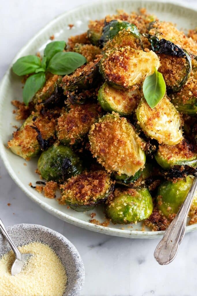 Oven Roasted Parmesan Brussel Sprouts Recipe