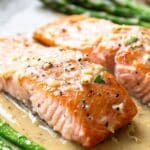 One-Pan Baked Salmon and Asparagus Recipe