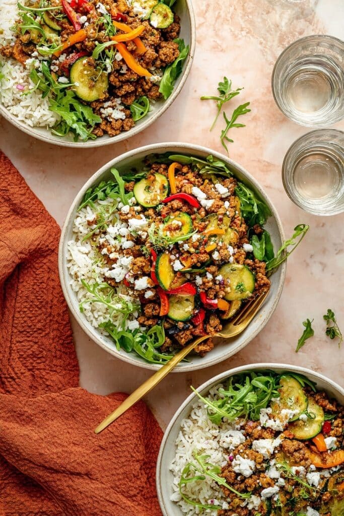 Mediterranean Beef and Veggie Skillet Recipe