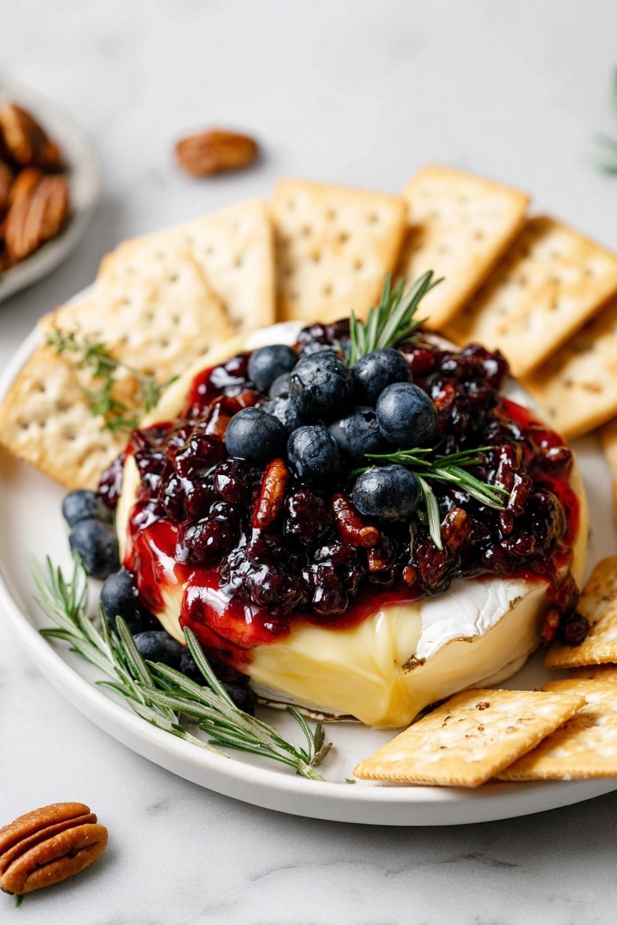 Baked Brie with Cranberries for Christmas Recipe
