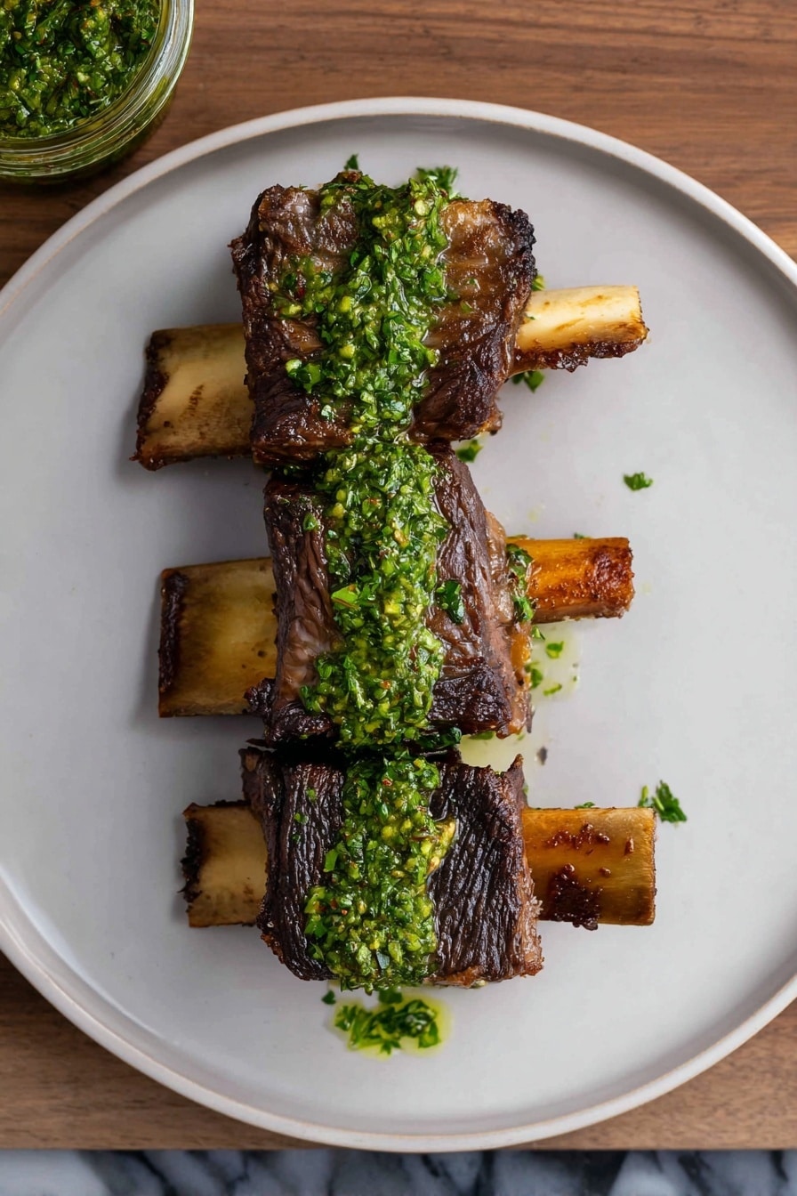 Braised Beef Short Ribs with Red Wine and Herb Gremolata Recipe