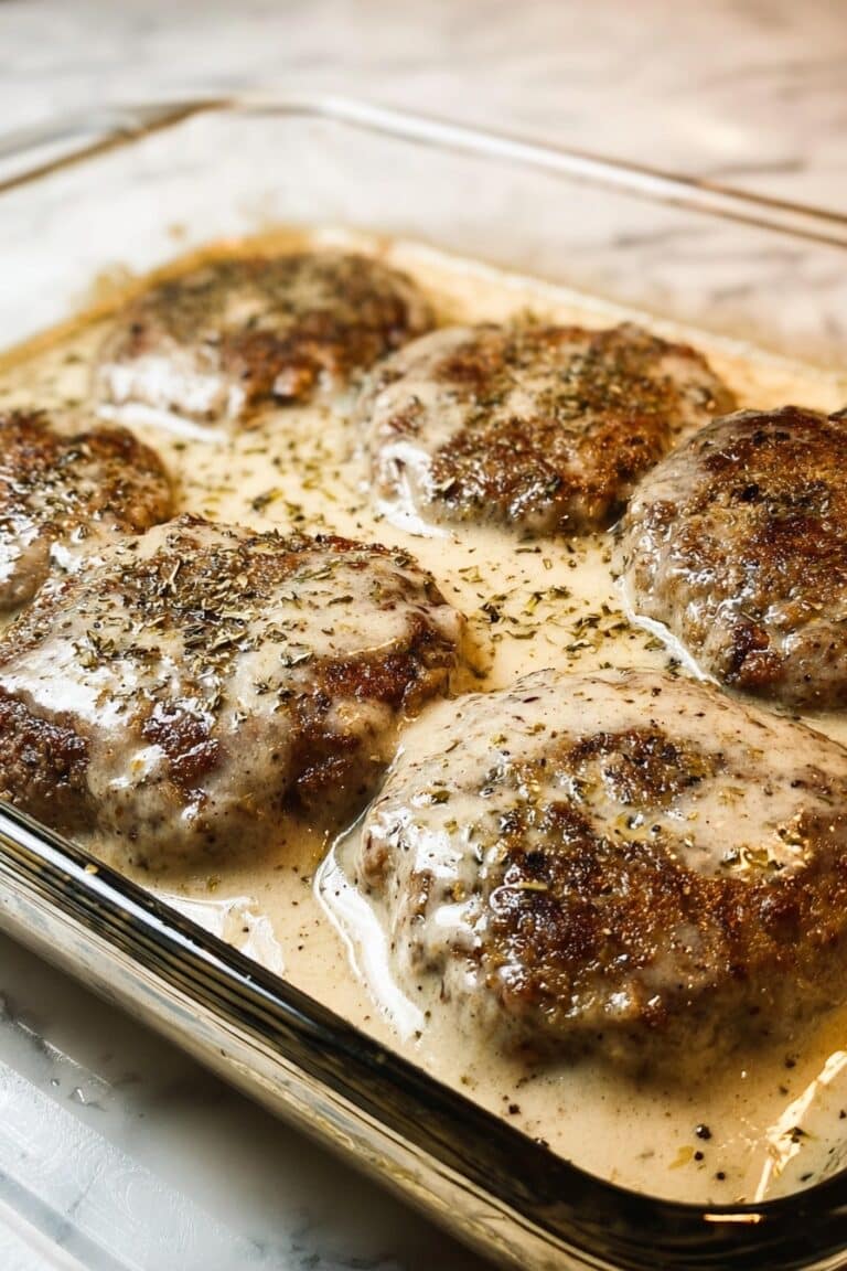 Simple Amish Hamburger Steak Bake Recipe