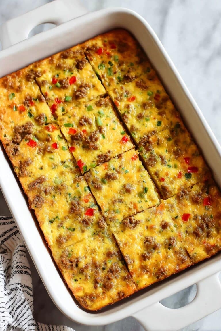 Sausage and Cheddar Breakfast Casserole Recipe