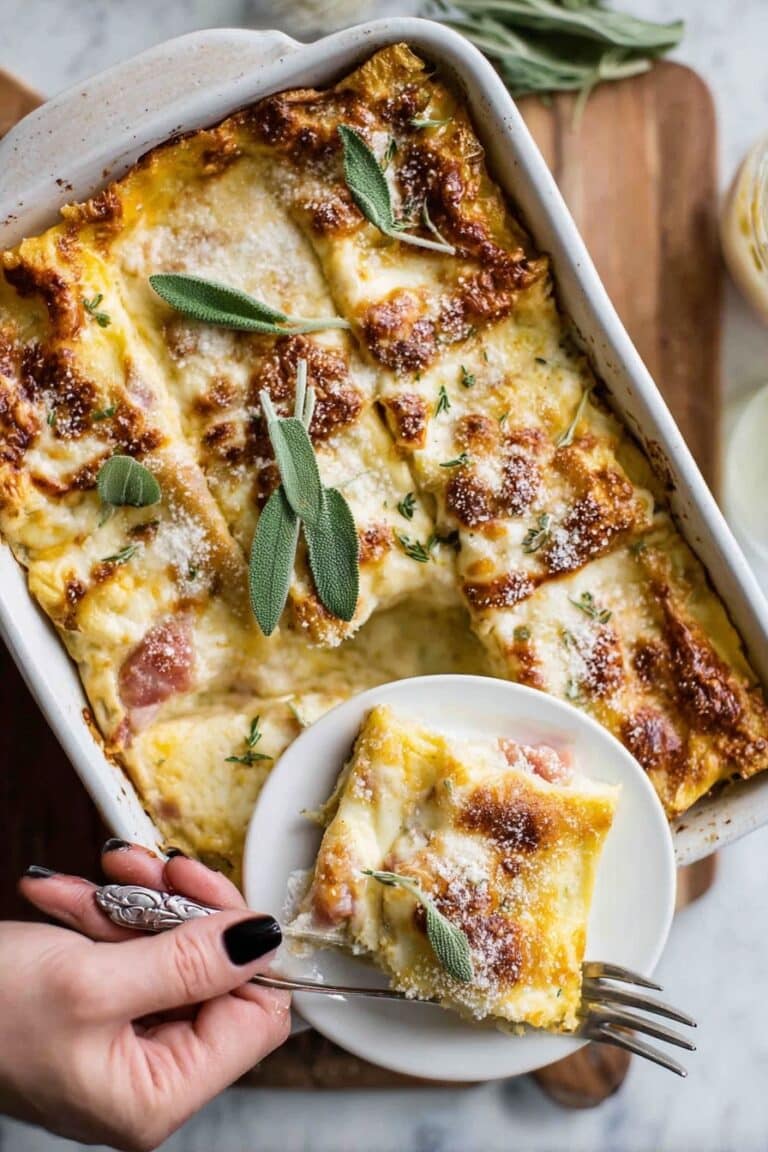 Overnight Monte Cristo Breakfast Casserole with Cranberry Orange Bread and Swiss Cheese Recipe